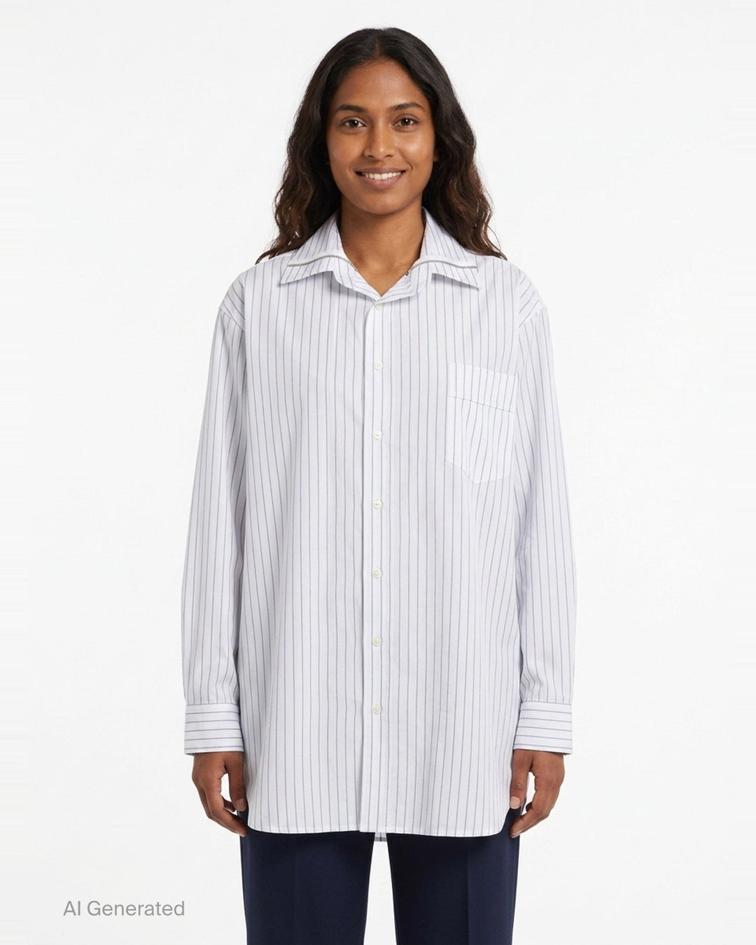 Striped Long Sleeve Shirt | MM6 Maison Margiela | Club21 - front
