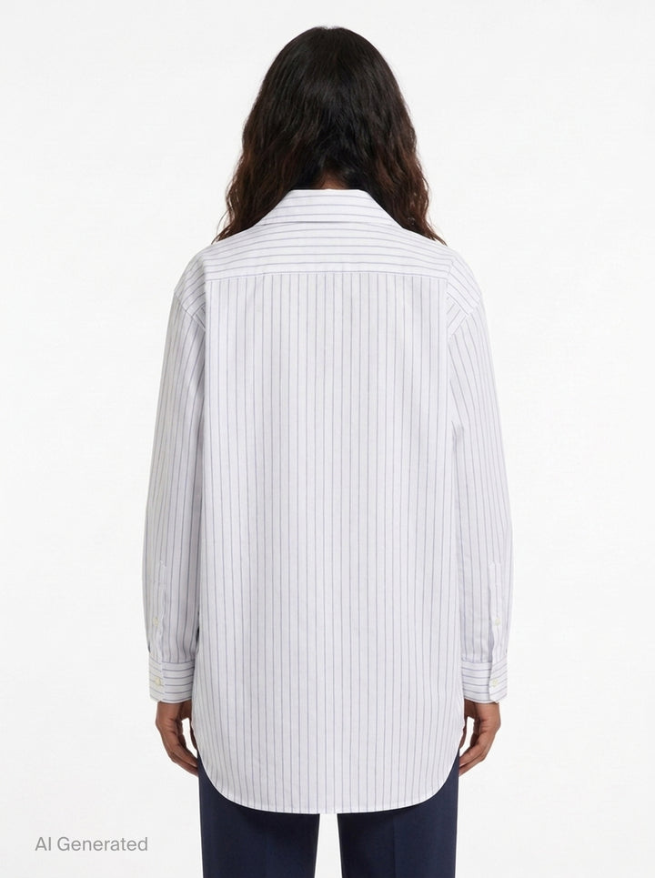 Striped Long Sleeve Shirt | MM6 Maison Margiela | Club21 - back