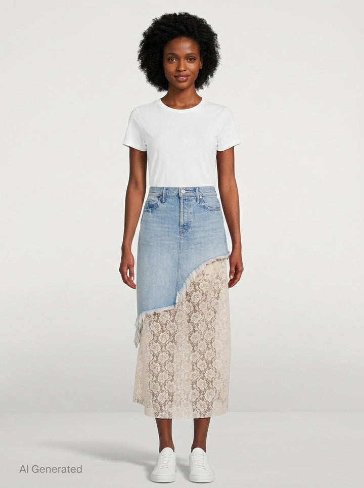 Peek-A-Boo Maxi Skirt | Mother | Club21 - front