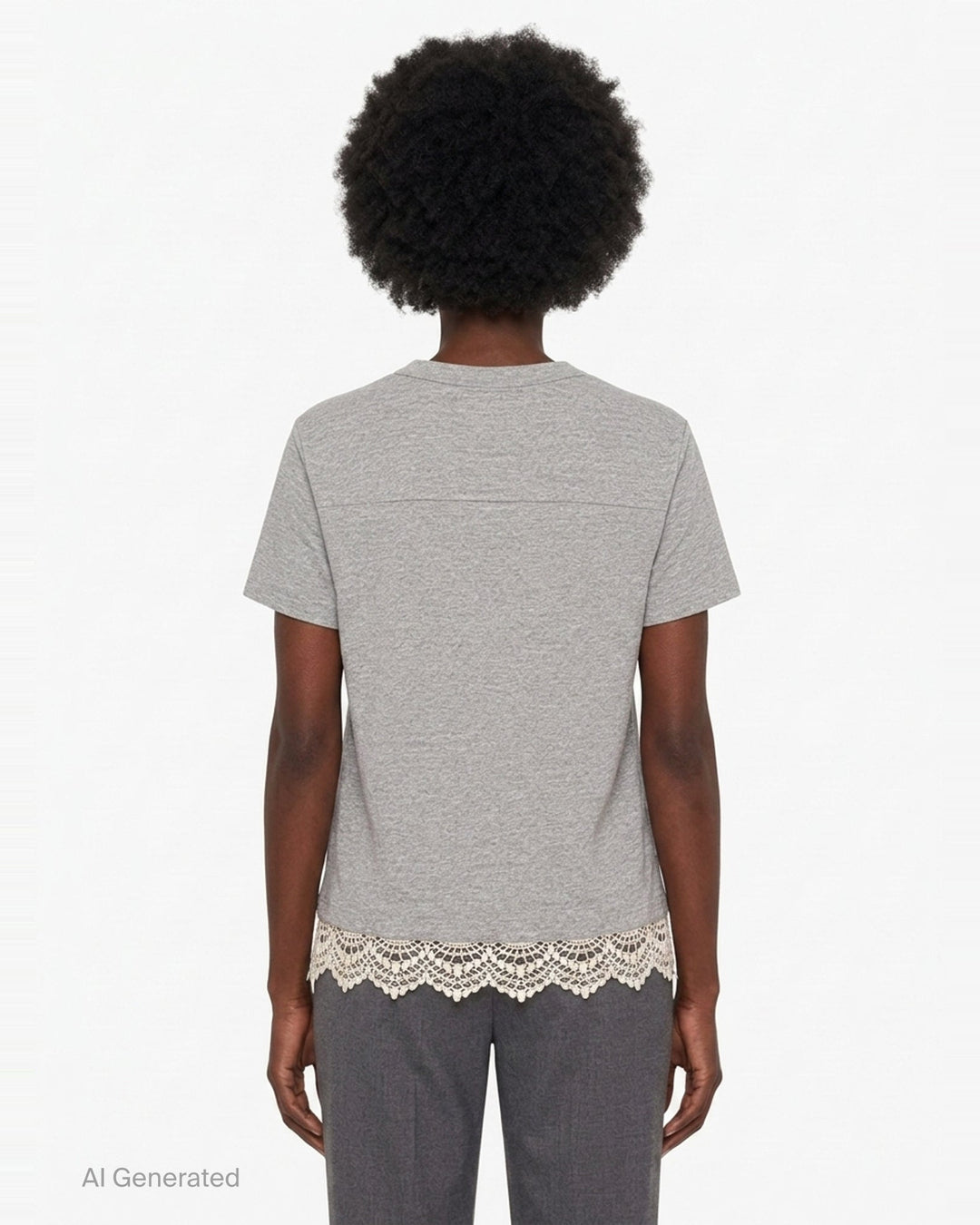 The Footballer Lace Trim Tee | Mother | Club21 - back