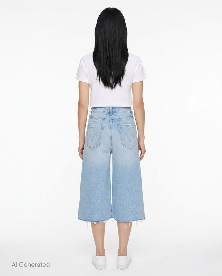 Whole Lot Zip Fray Shorts | Mother | Club21 - back