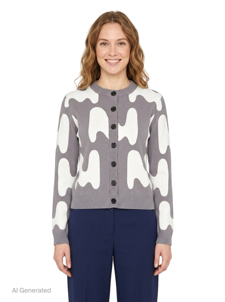 Allover M Cardigan | MSGM | Club21 - front