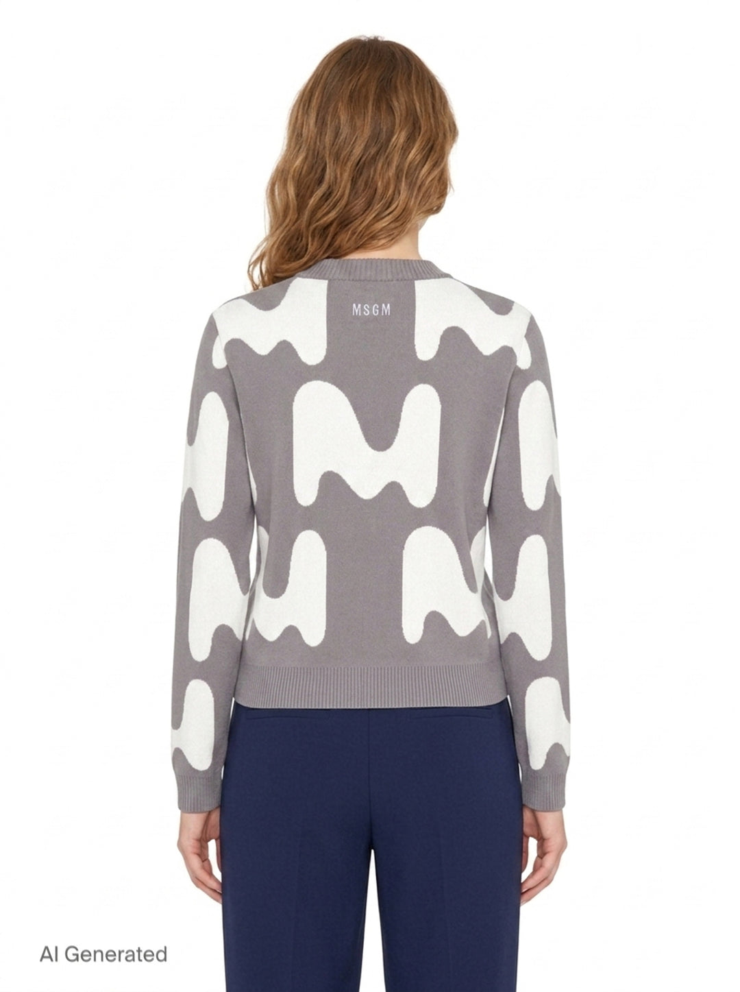 Allover M Cardigan | MSGM | Club21 - back