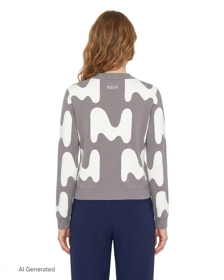Allover M Cardigan | MSGM | Club21 - back