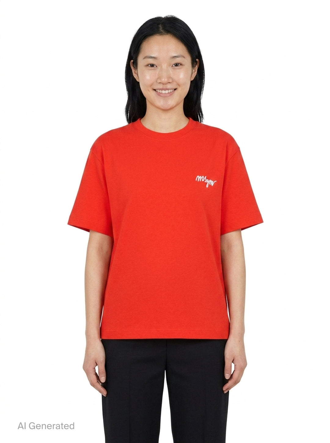Brushstroke Logo T-Shirt | MSGM | Club21 - front