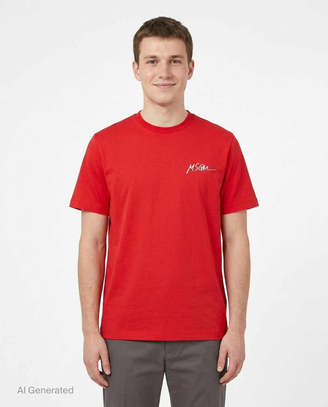 Brushstroke Logo T-Shirt | MSGM | Club21 - front