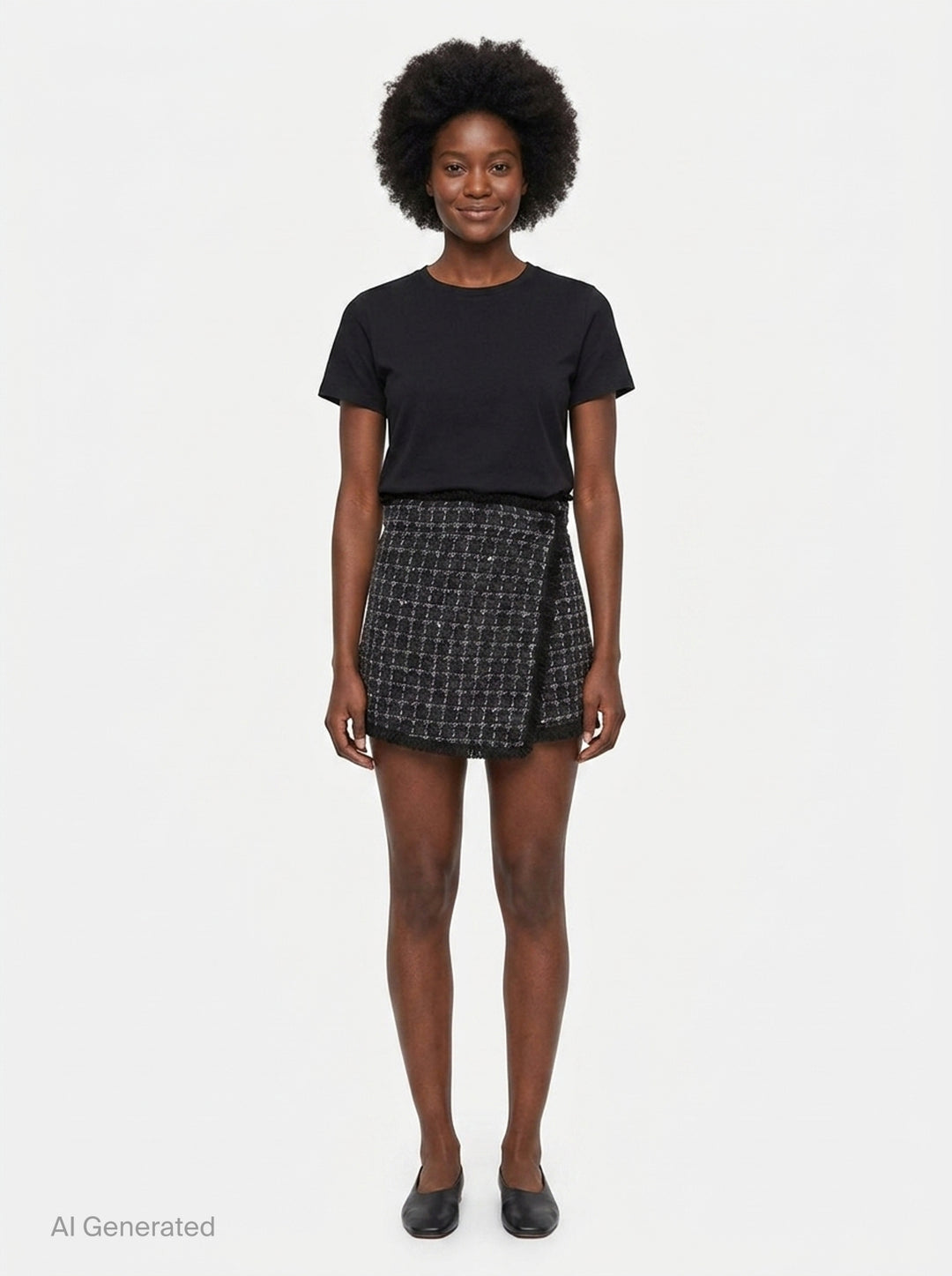 Checkered Tweed Skorts | MSGM | Club21 - front