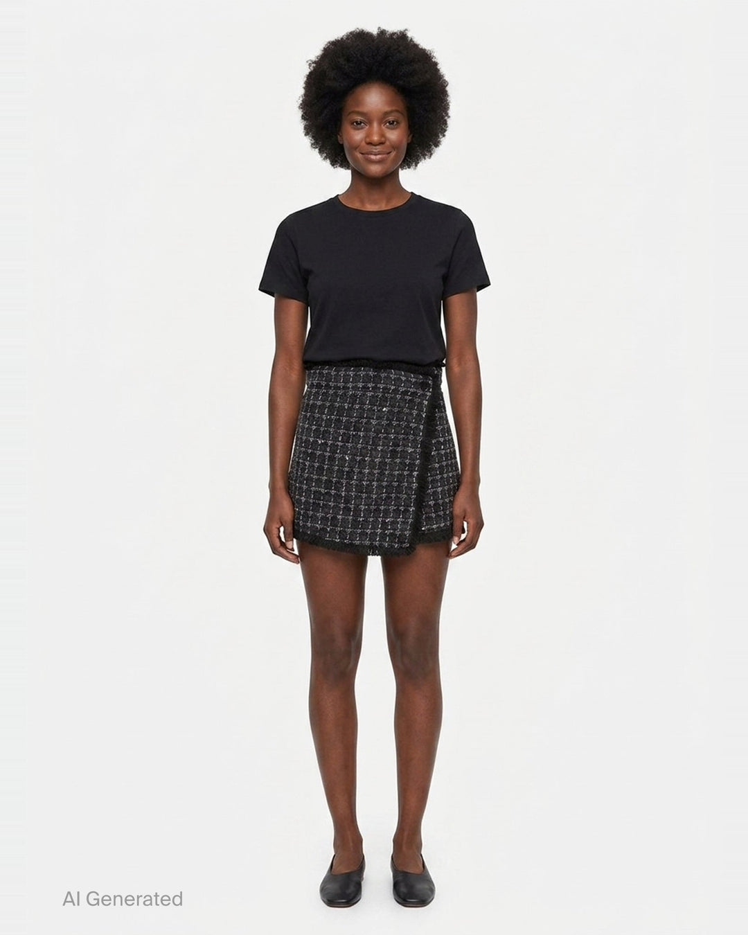 Checkered Tweed Skorts | MSGM | Club21 - front