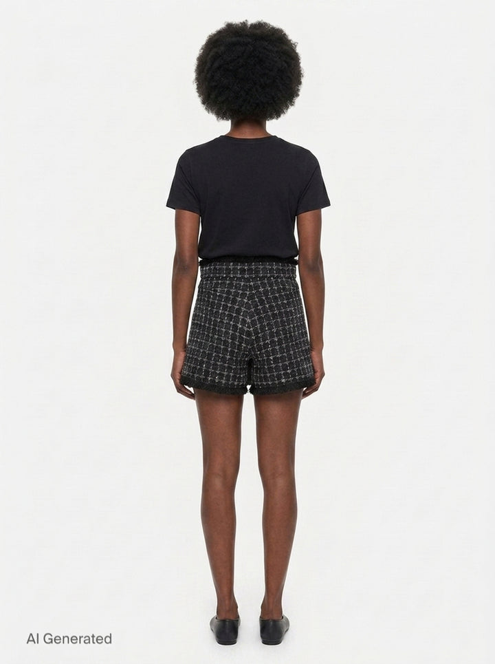 Checkered Tweed Skorts | MSGM | Club21 - back