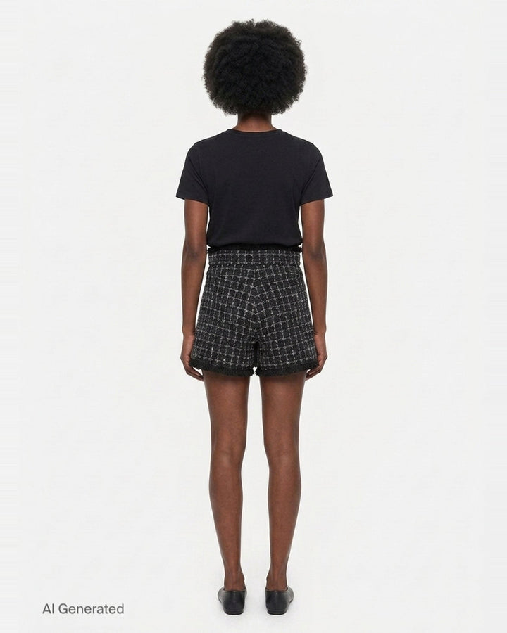 Checkered Tweed Skorts | MSGM | Club21 - back