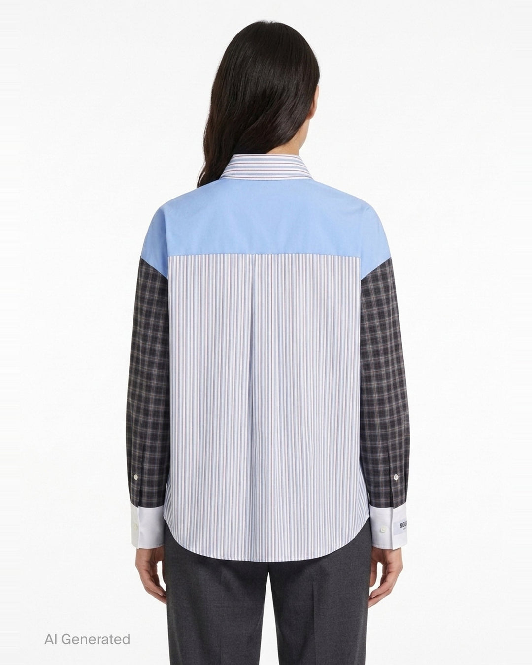 Colour Block Long Sleeve Top | MSGM | Club21 - back