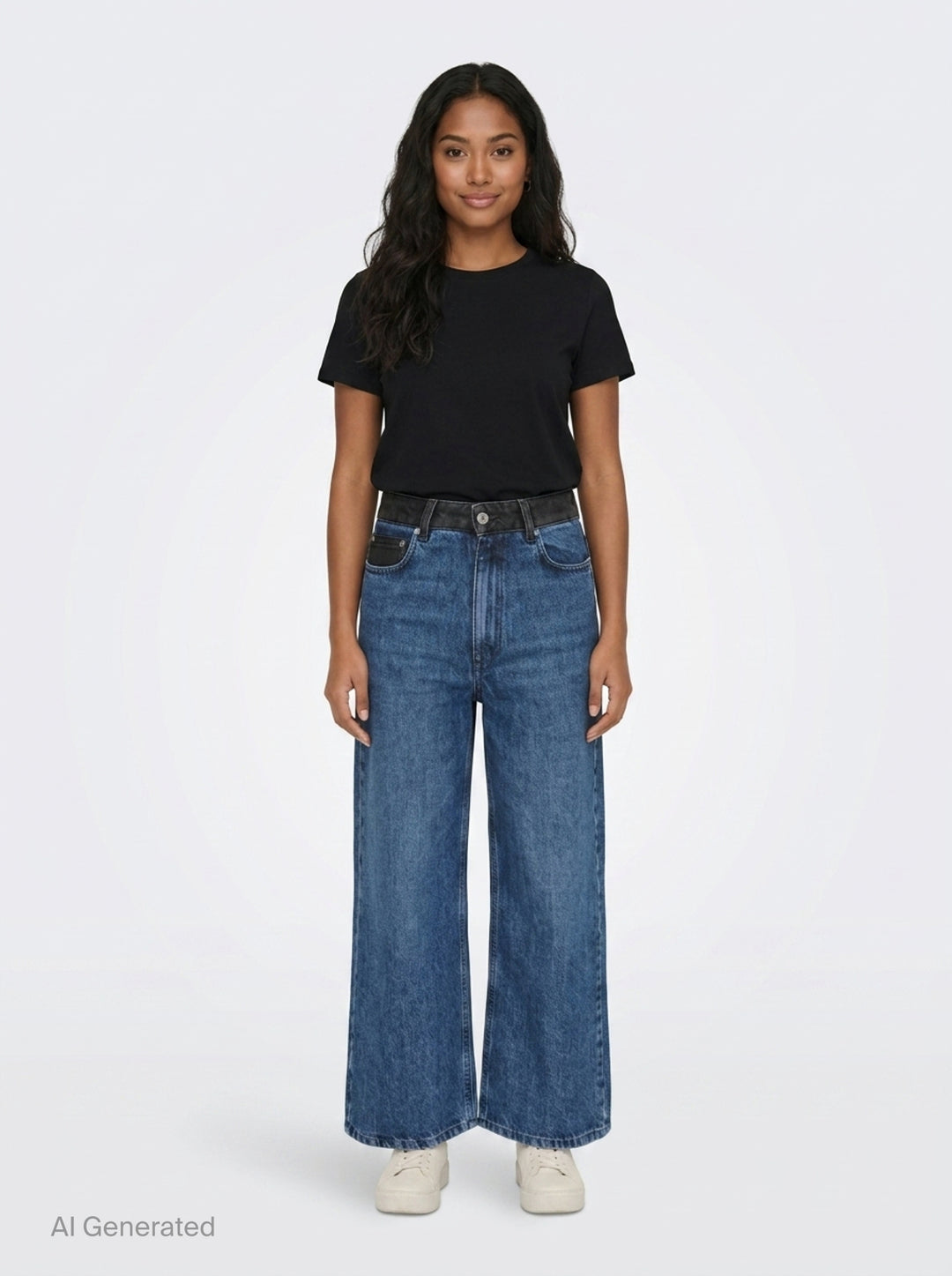 Contrast Waistband Straight Leg Jeans | MSGM | Club21 - front