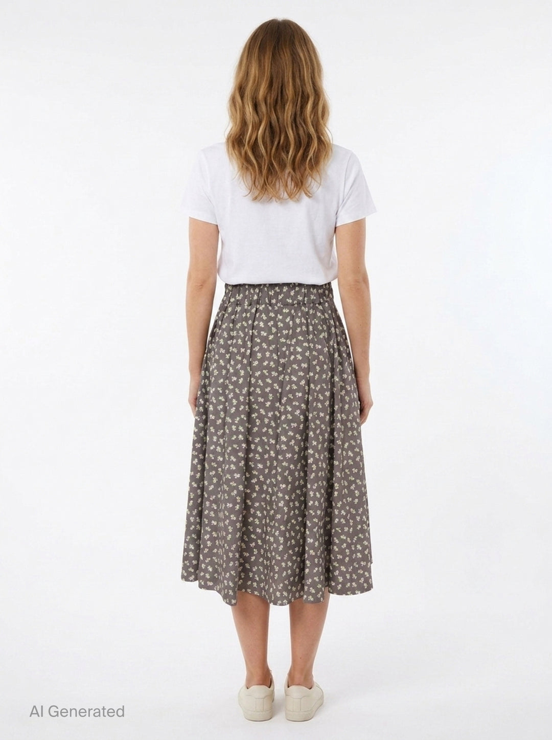 Dainty Floral Midi Skirt | MSGM | Club21 - back