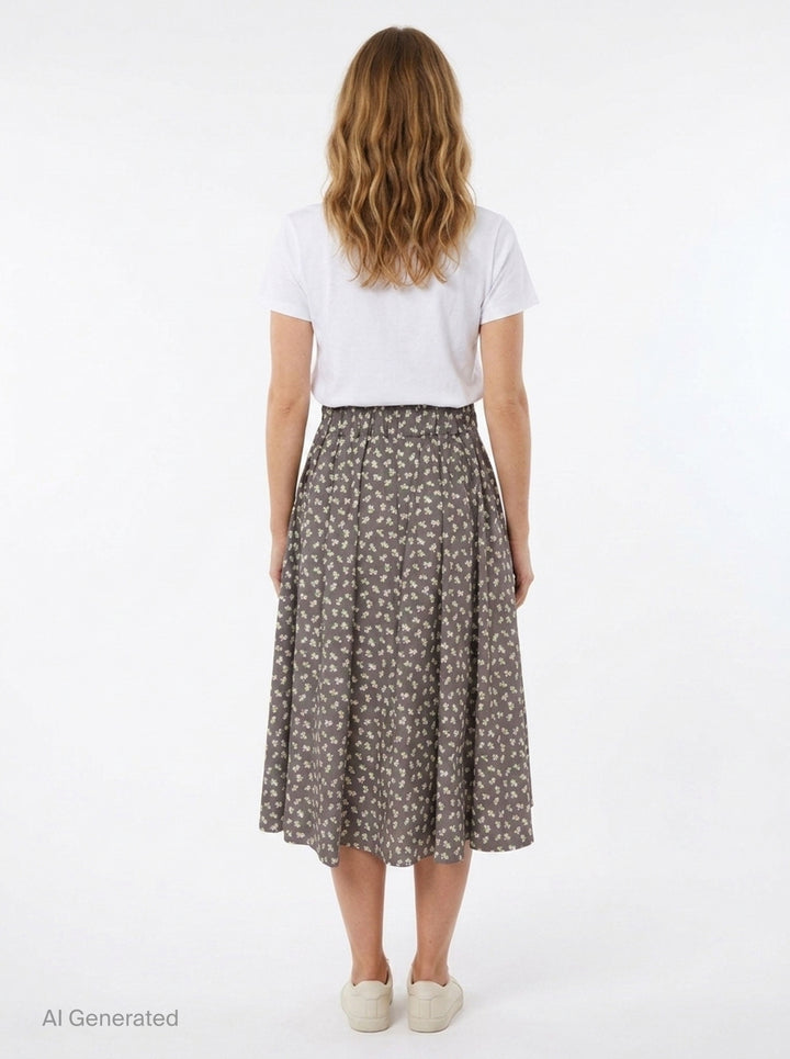 Dainty Floral Midi Skirt | MSGM | Club21 - back