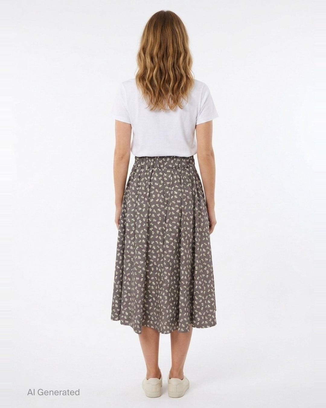Dainty Floral Midi Skirt | MSGM | Club21 - back