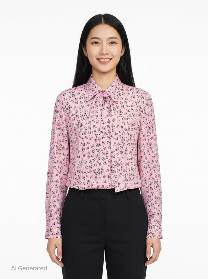 Dainty Floral Print Shirt | MSGM | Club21 - front