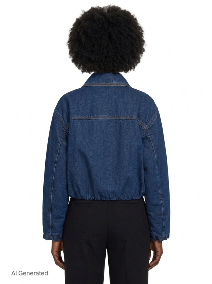 Denim Bomber Jacket | MSGM | Club21 - back