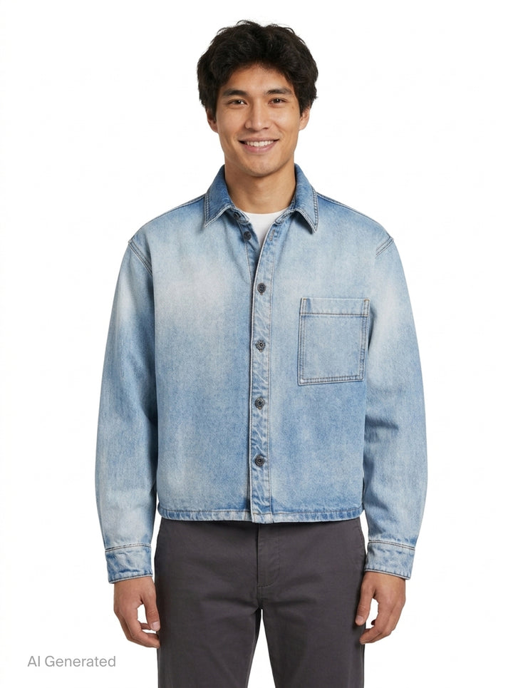 Denim Shirt | MSGM | Club21 - front