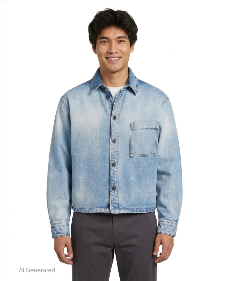 Denim Shirt | MSGM | Club21 - front
