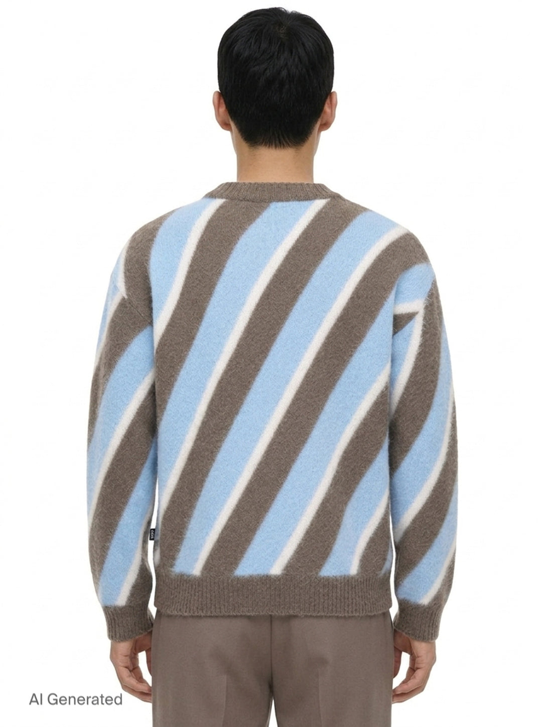 Diagonal Stripes Sweater | MSGM | Club21 - back
