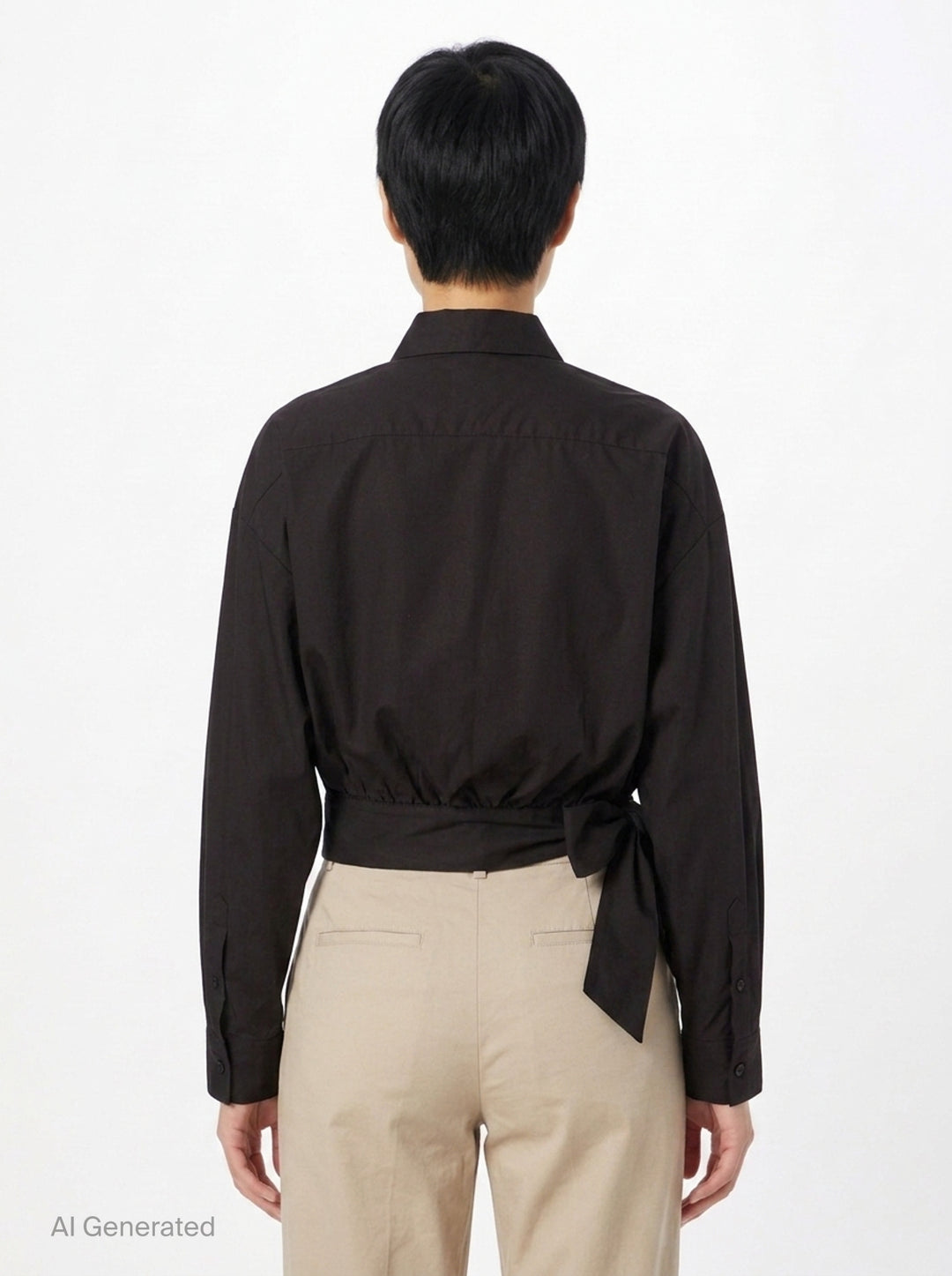 Embellished M Cropped Blouse | MSGM | Club21 - back