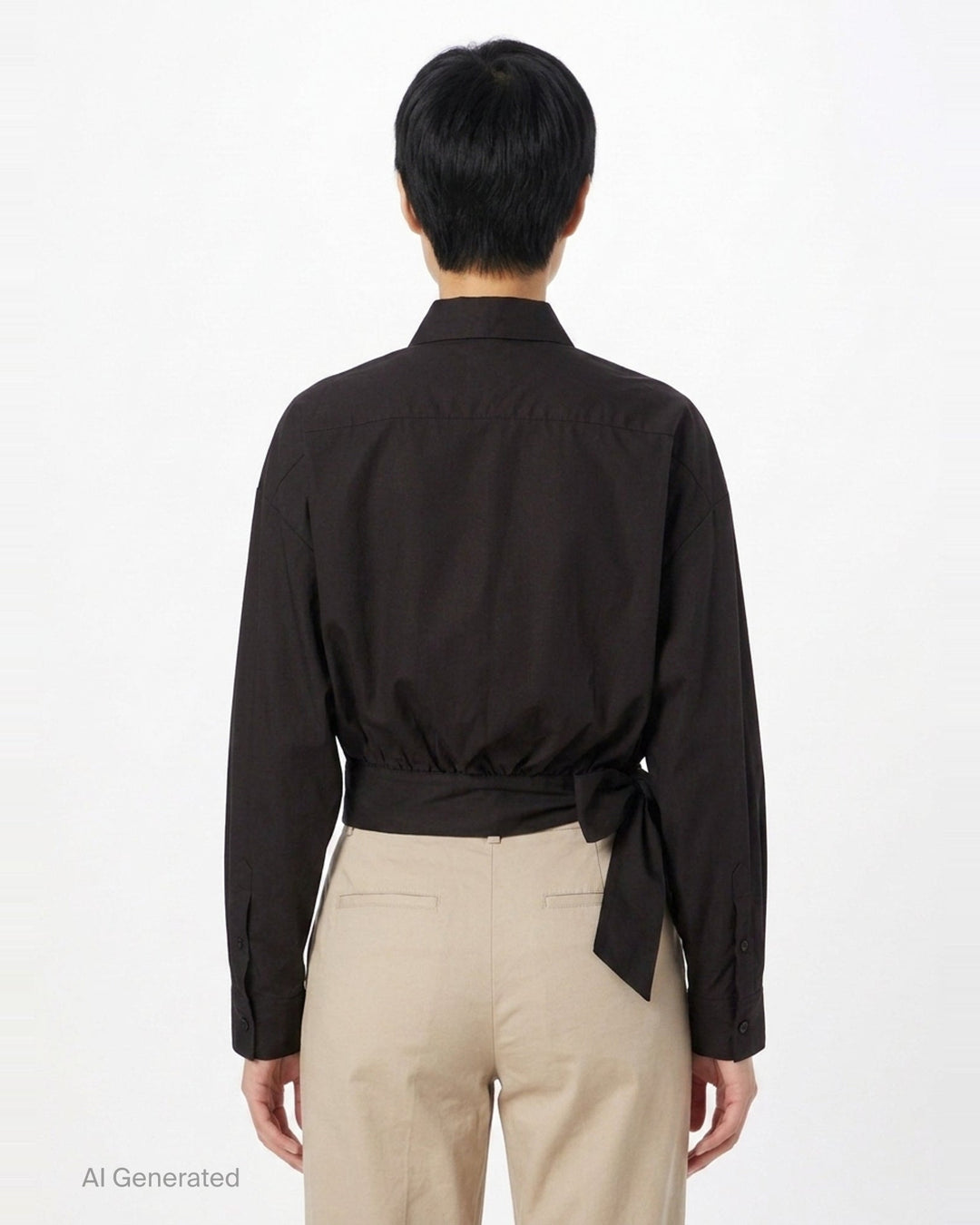 Embellished M Cropped Blouse | MSGM | Club21 - back