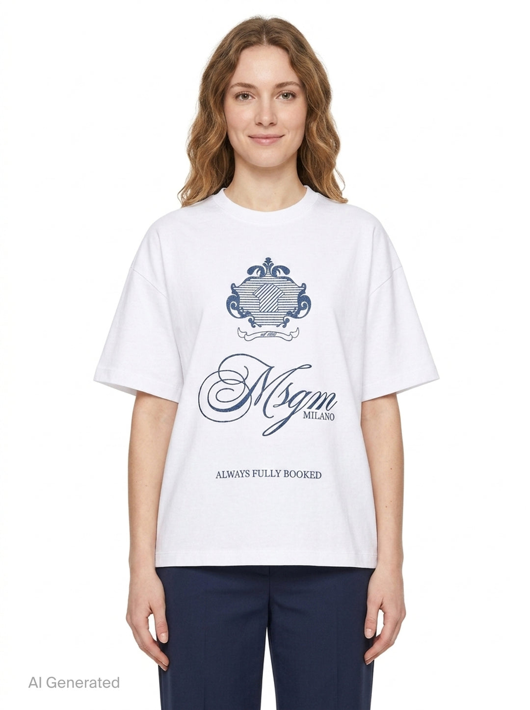Insignia Print T-Shirt | MSGM | Club21 - front