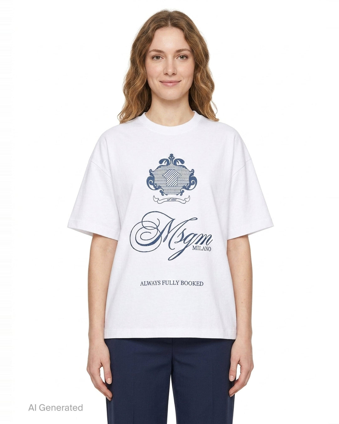 Insignia Print T-Shirt | MSGM | Club21 - front