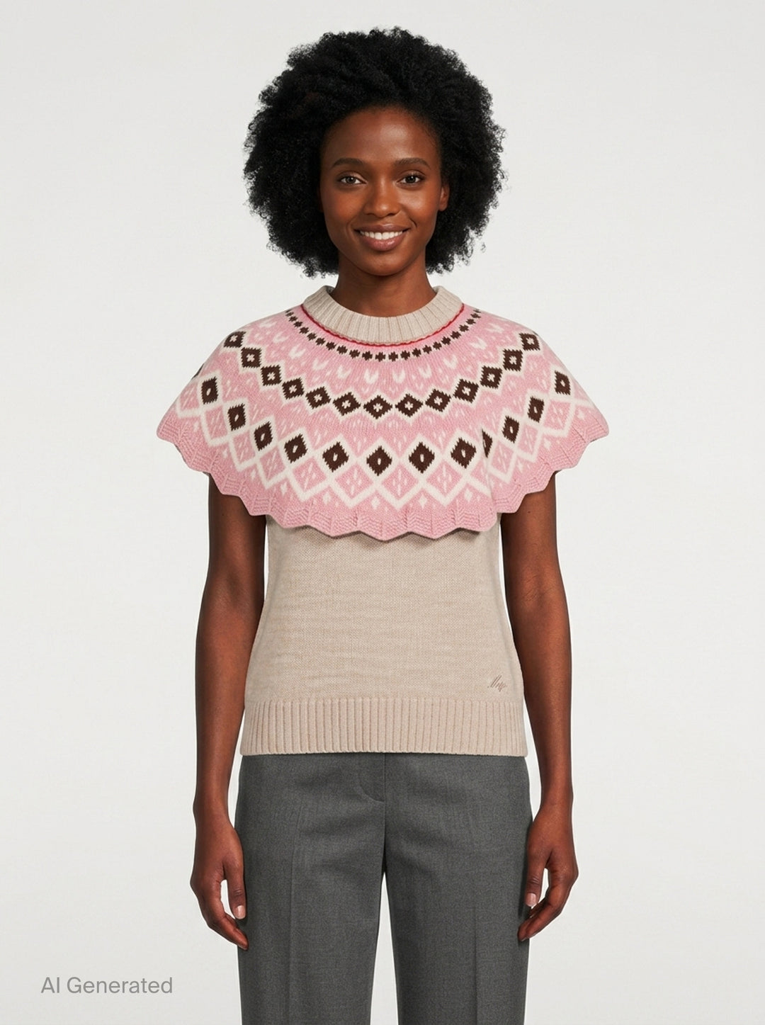 Knit Top With Capelet | MSGM | Club21 - front