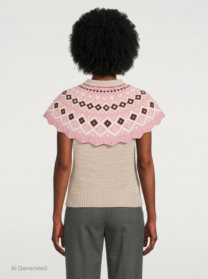 Knit Top With Capelet | MSGM | Club21 - back
