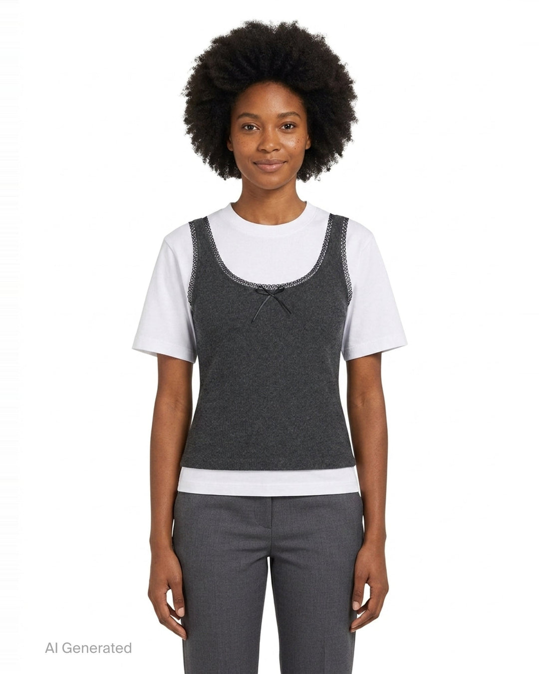 Layered Tank Top Tee | MSGM | Club21 - front