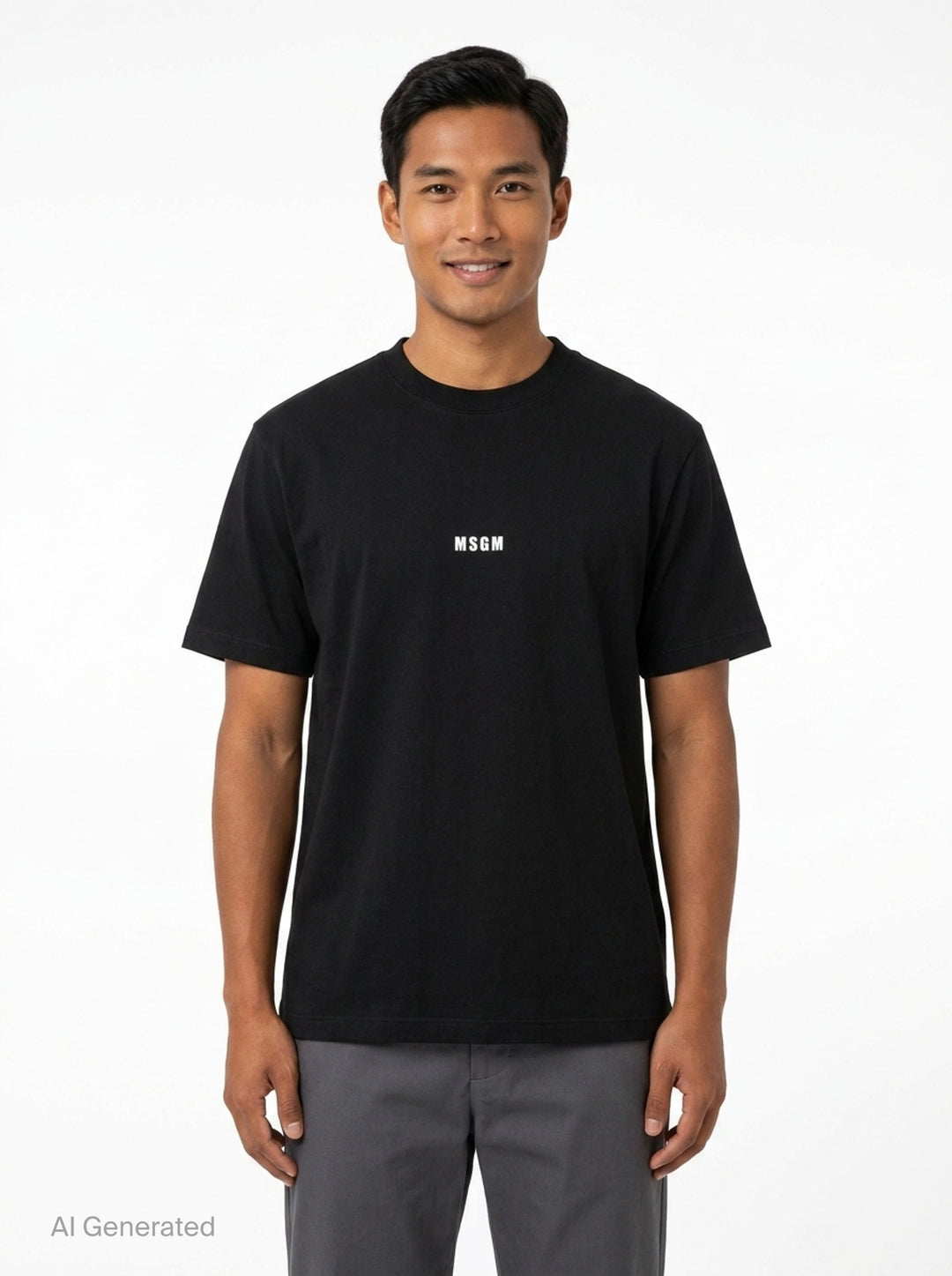 Micro Logo Short Sleeve Tee | MSGM | Club21 - front