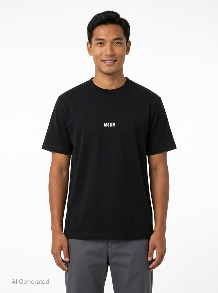 Micro Logo Short Sleeve Tee | MSGM | Club21 - front