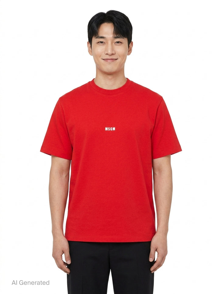Micro Logo Short Sleeve Tee | MSGM | Club21 - front