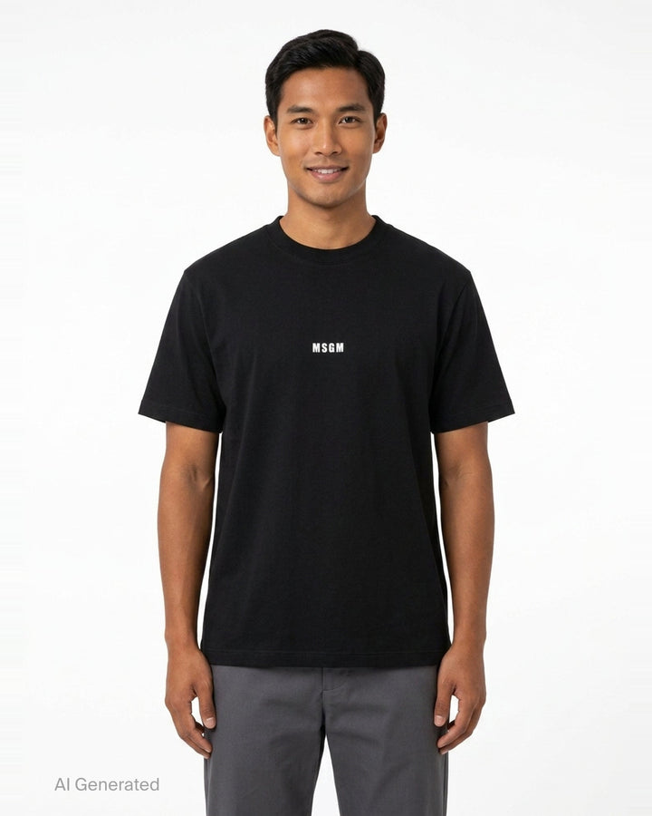 Micro Logo Short Sleeve Tee | MSGM | Club21 - front