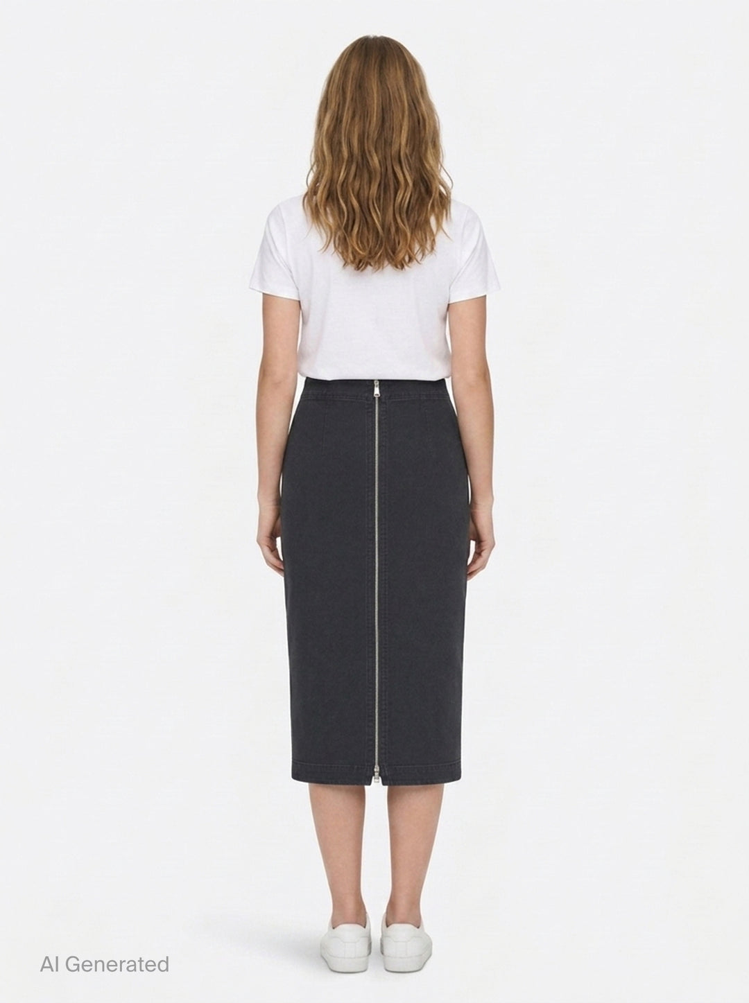 Black Denim Midi Skirt | N°21 | Club21 - back