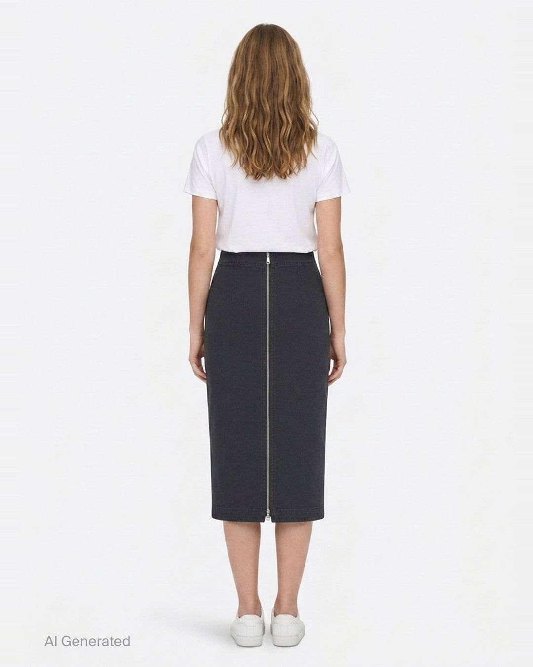 Black Denim Midi Skirt | N°21 | Club21 - back