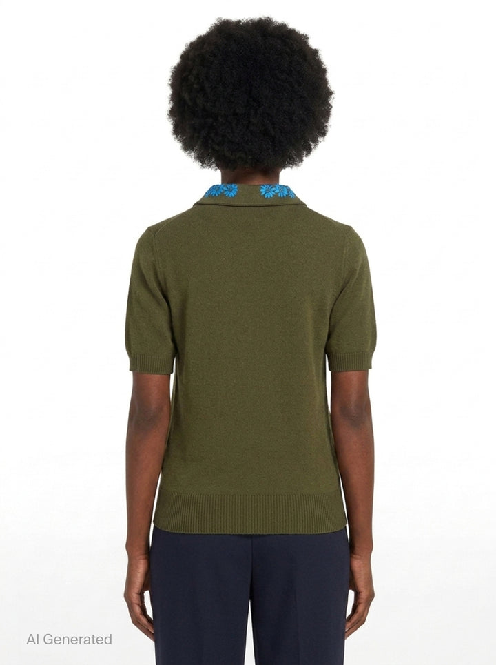 Floral Embroidered Collar Polo | N°21 | Club21 - back