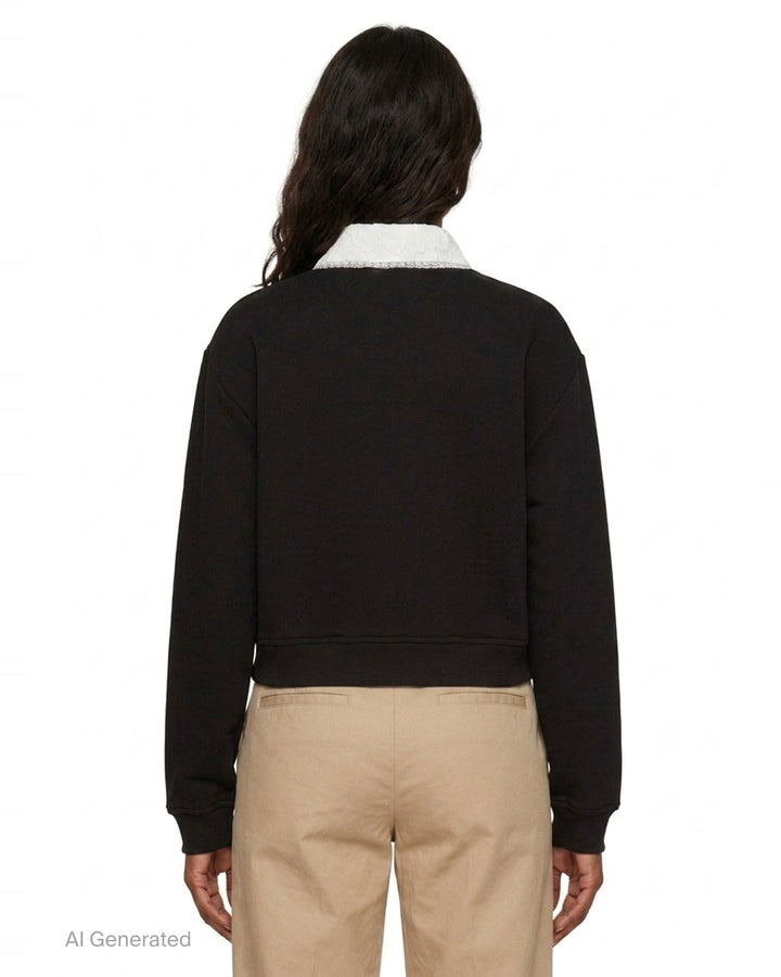 Lace Collar Button Sweatshirt | N°21 | Club21 - back
