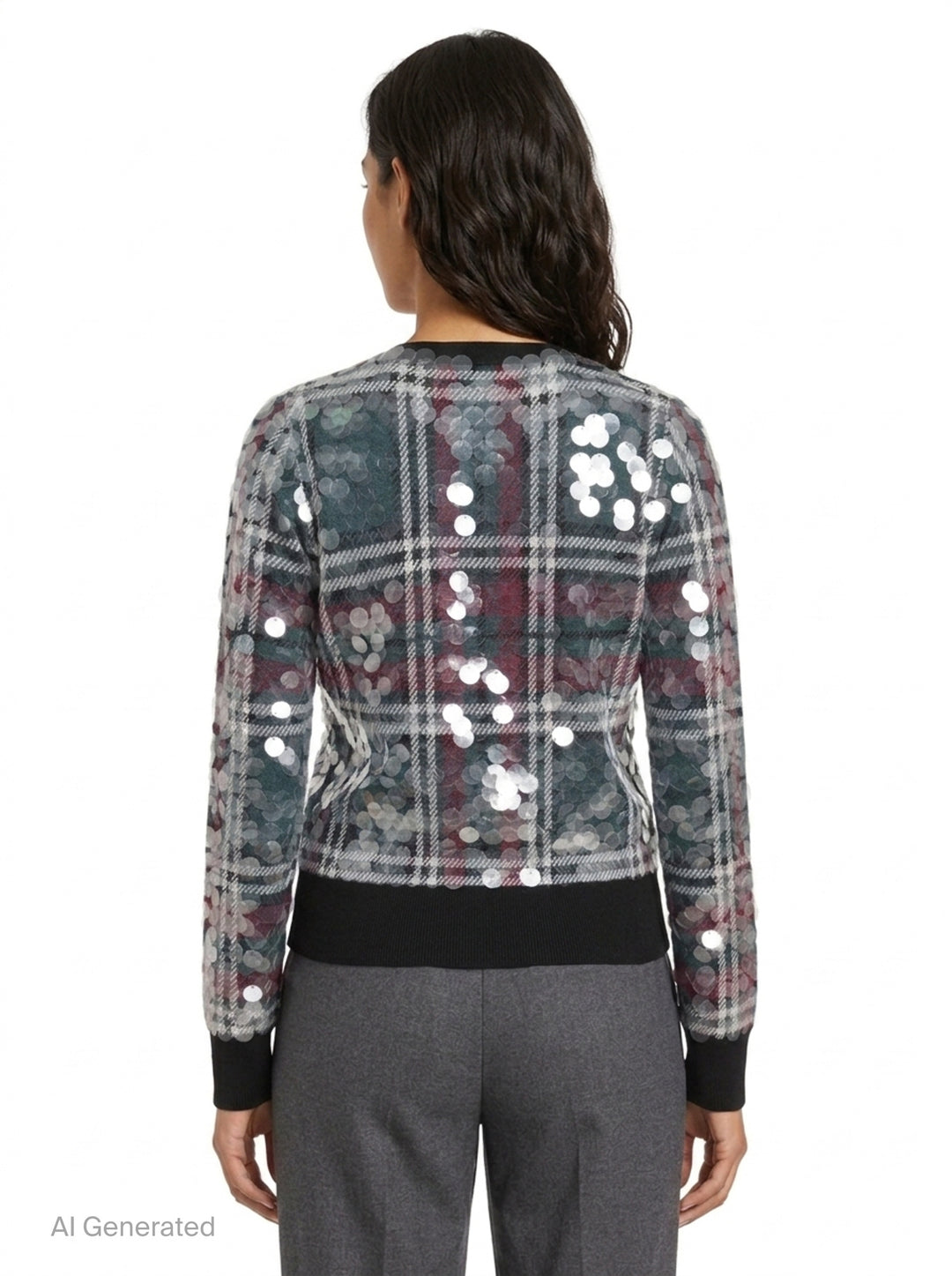 Plaid Sequin Cardigan | N°21 | Club21 - back