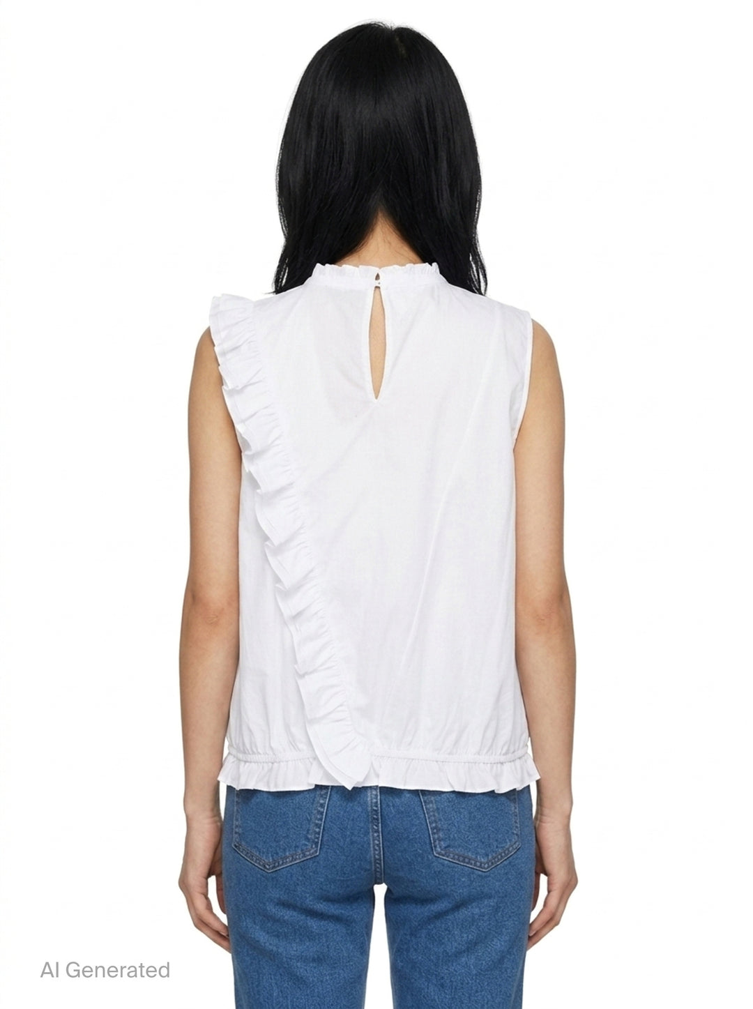 Ruffle Detail Sleeveless Blouse | N°21 | Club21 - back
