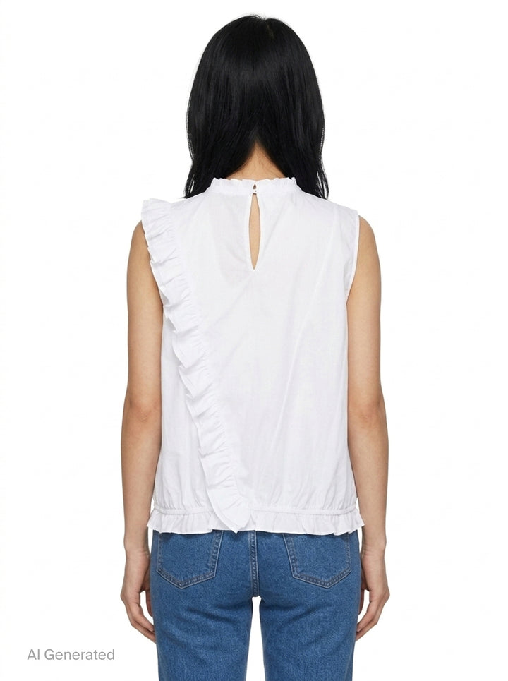 Ruffle Detail Sleeveless Blouse | N°21 | Club21 - back