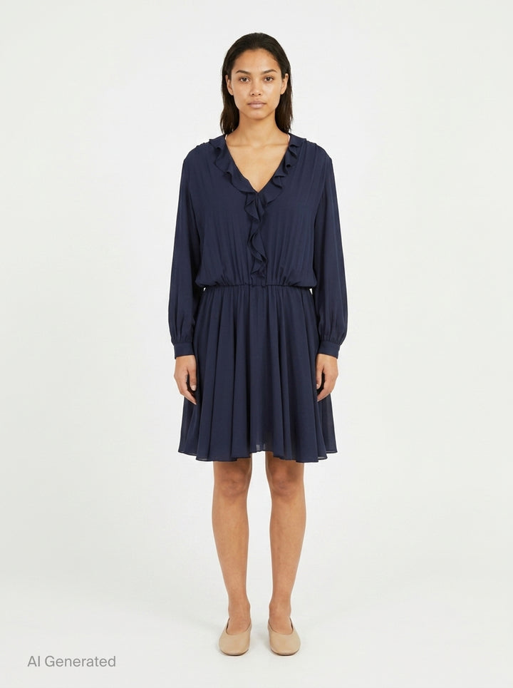 Ruffle Neckline Woven Dress | N°21 | Club21 - front