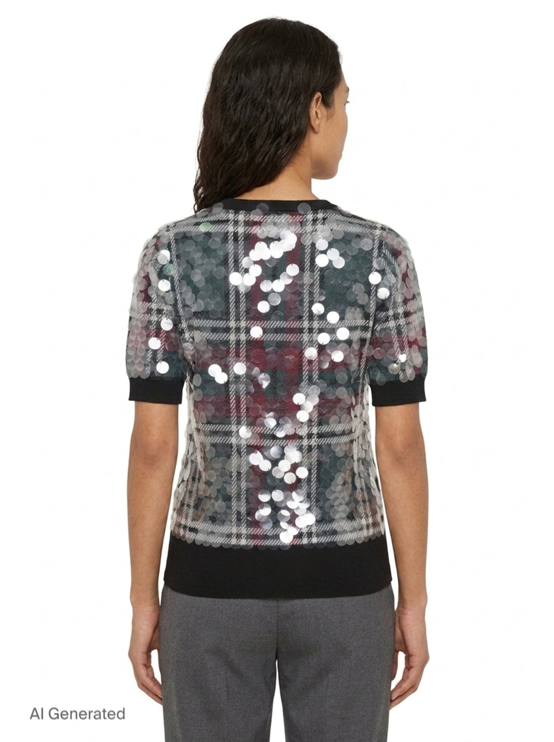 Sequin Plaid Knit Top | N°21 | Club21 - back