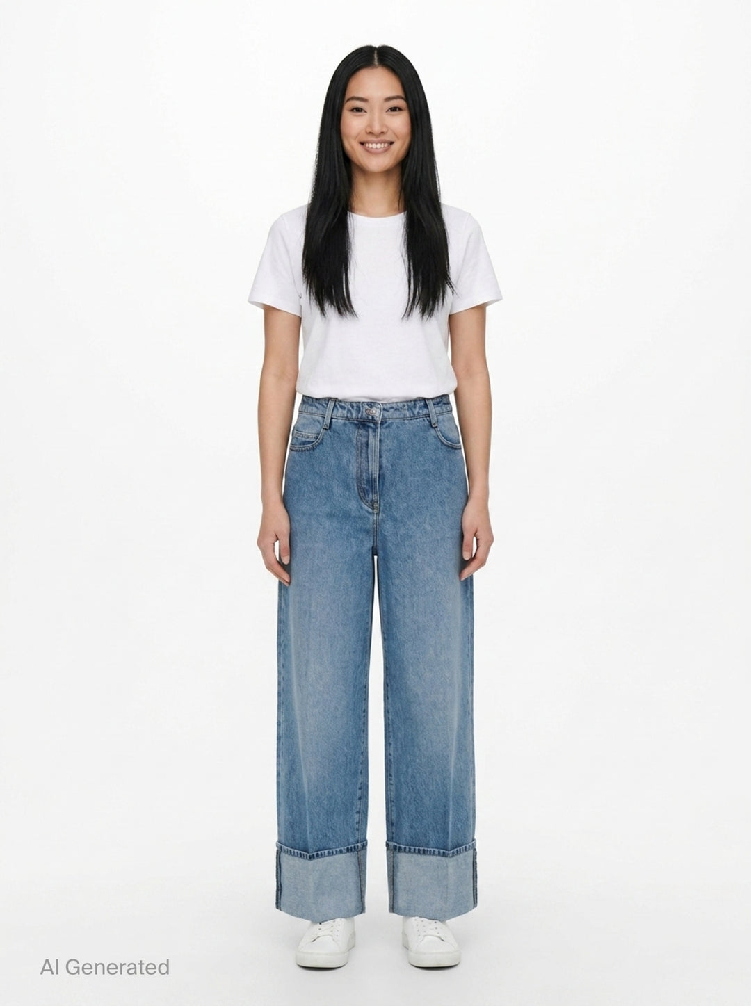 Wide Leg Cuffed Jeans | N°21 | Club21 - front