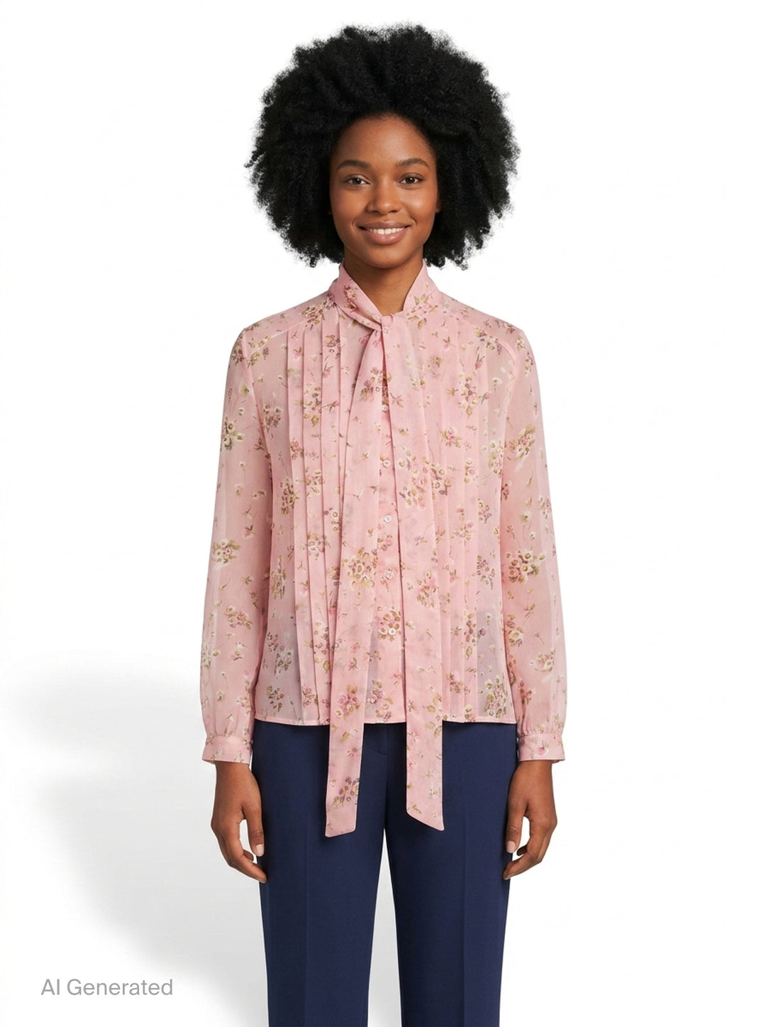 Wide Pleats Floral Woven Blouse | N°21 | Club21 - front