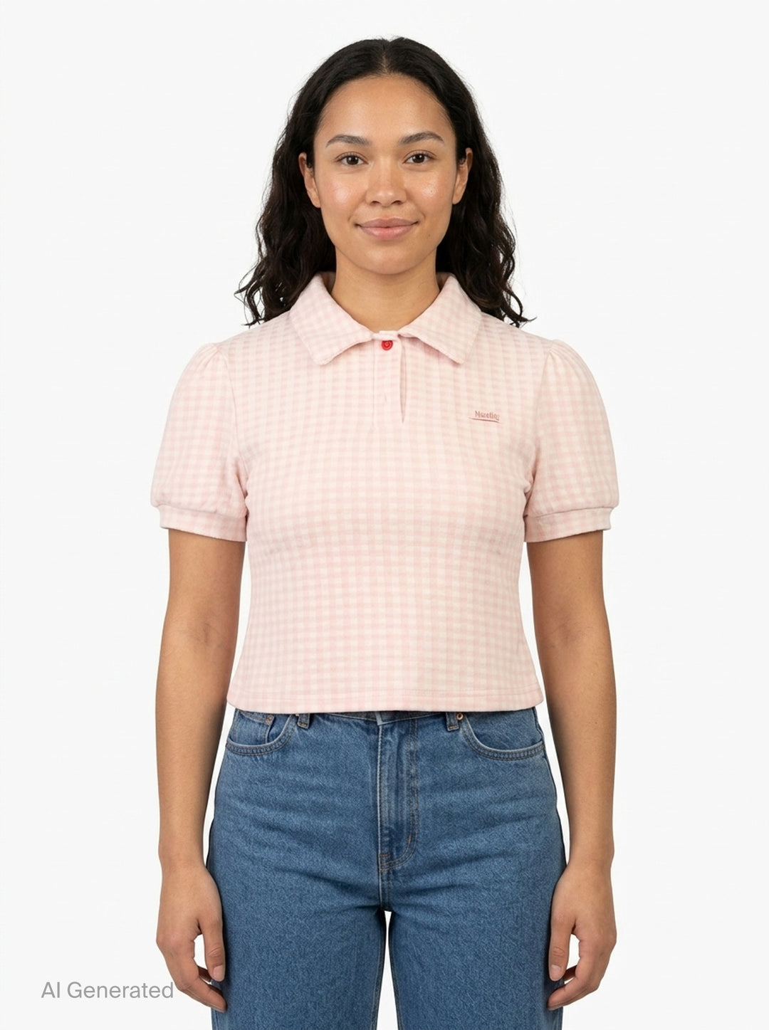 Candy Gingham Polo Top | Nineties | Club21 - front