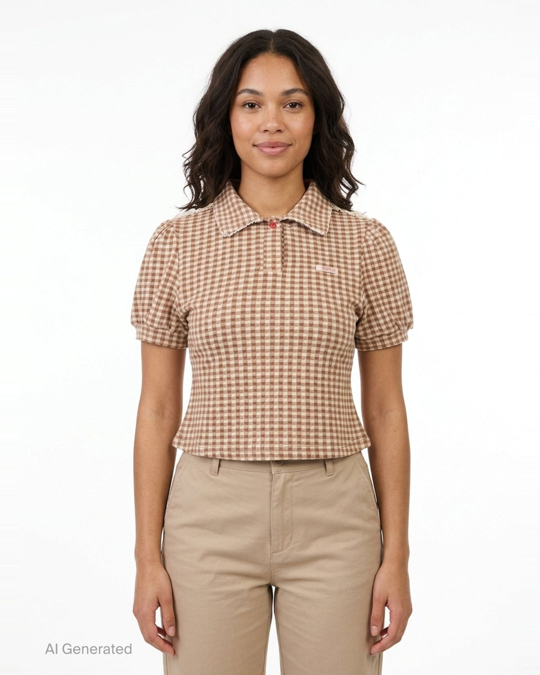 Candy Gingham Polo Top | Nineties | Club21 - front