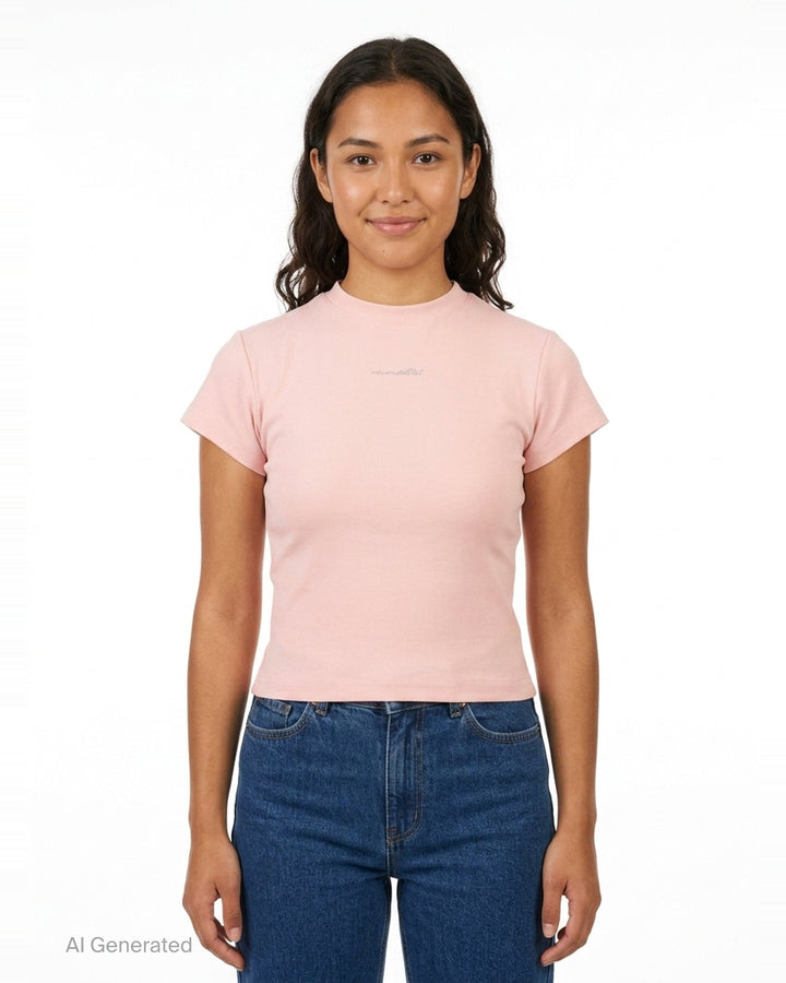 Dutty Pink Baby Tee | Nineties | Club21 - front