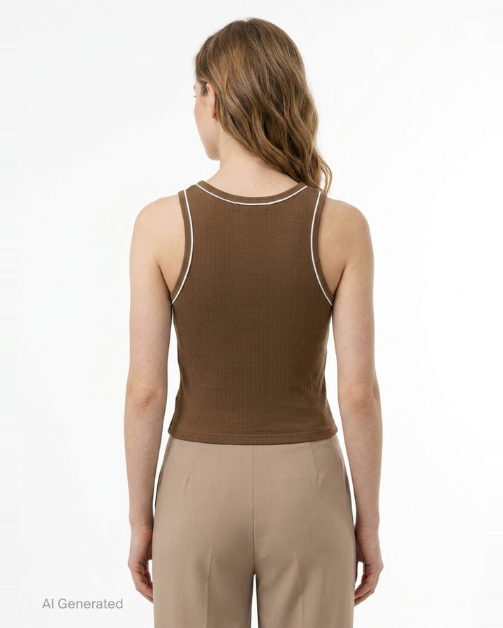 Hazelene Ribbed Tank Top | Nineties | Club21 - back